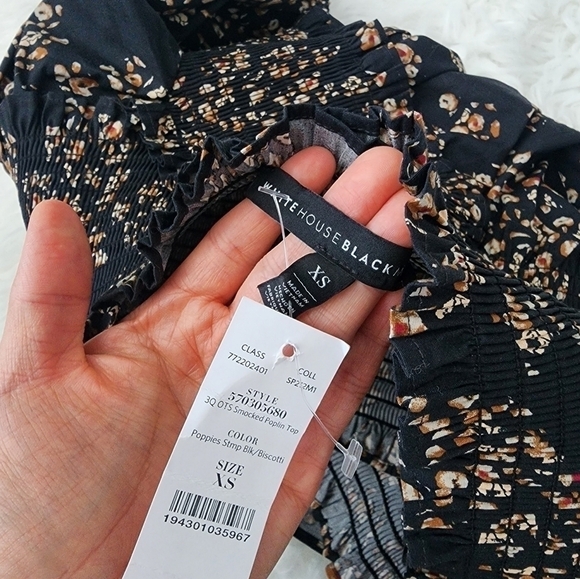 WHBM Floral top size xsmall. New. - Picture 8 of 8